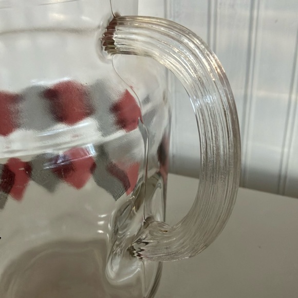 Retro Mid Century Modern Glass Pitcher 2 Quarts - Picture 4 of 9